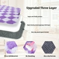 thumbnail image 6 of SARAG Super Soft Rug For Bedroom, 6x9ft White And Purple Area Rug Classic Checkered Shaggy Anti-Skid High Pile Soft Fluffy Rug Fuzzy Rug For Living Room Bedroom Kids Room Nursery, Dorm, 6 of 8