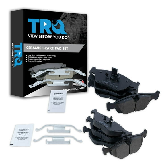 TRQ Direct Fit Brake Pads BFA36296 Fits Select 1995-1999 BMW 318ti , 2000-2000 BMW 323Ci , 1998-2000 BMW 323i , 2000-2000 BMW 328Ci , 1998-2000 BMW 328i , 2002-2002 BMW Z3