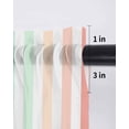 thumbnail image 6 of Coral Cyan Stripe Curtains 54 Inch Length,Sheer Curtains for Bedroom Living Room Window Geometric Grey White Vertical Striped Rod Pocket Drapes Kitchen Curtains Small Half Window 52"x54" 2 Panels, 6 of 6