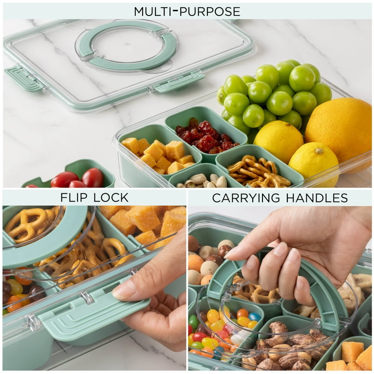 COOK WITH COLOR Snackle Box for Kids Lunch Box and Snack Container