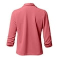 thumbnail image 3 of MRULIC coat for women Womens Solid Open Front Cardigan Long Sleeve Blazer Casual Jacket Coat Women's Blazers Suit Jackets Pink + XXL, 3 of 5