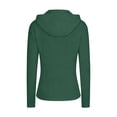 thumbnail image 5 of Staron Women's Zip-Front Short Sleeve Jacket Hooded Slim Fit UPF Sun Protection Activewear Casual Pullover with Thumbholes, Green L, 5 of 7