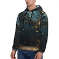 thumbnail image 3 of Honeii Magical Library Butterfly Night Pattern Mens Hoodies Men's Loose Sleeve Sweatshirt,Pullover Hooded Sweatshirt for Men,Essentials Hoodie-XX-Large, 3 of 7
