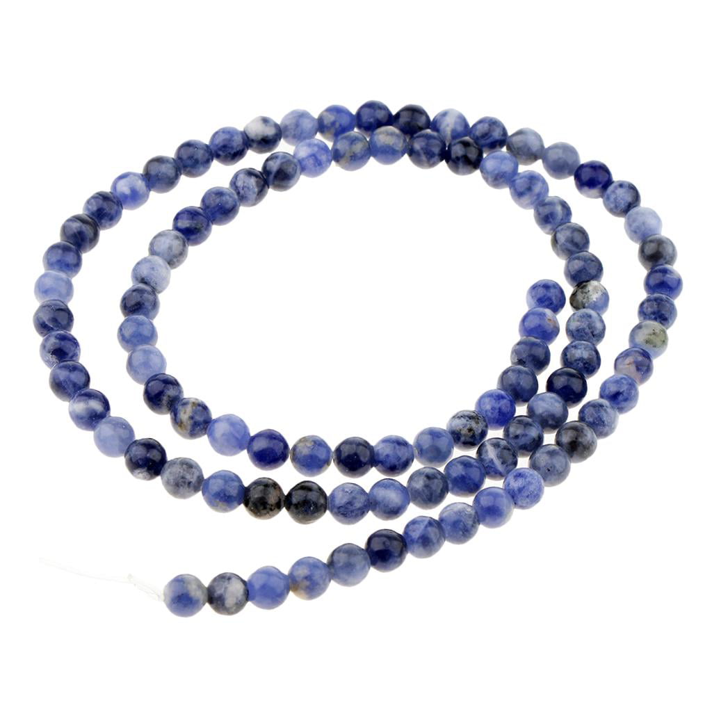 Handstrung Genuine Lapis Stone 4-5mm Bead Beaded Stretch Bracelet blue 