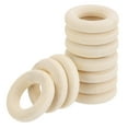 thumbnail image 1 of Uxcell Unfinished Wooden Rings Smooth Natural Woods Macrame Rings for DIY Crafts Knitting Decoration 1" 50 Pcs, 1 of 6