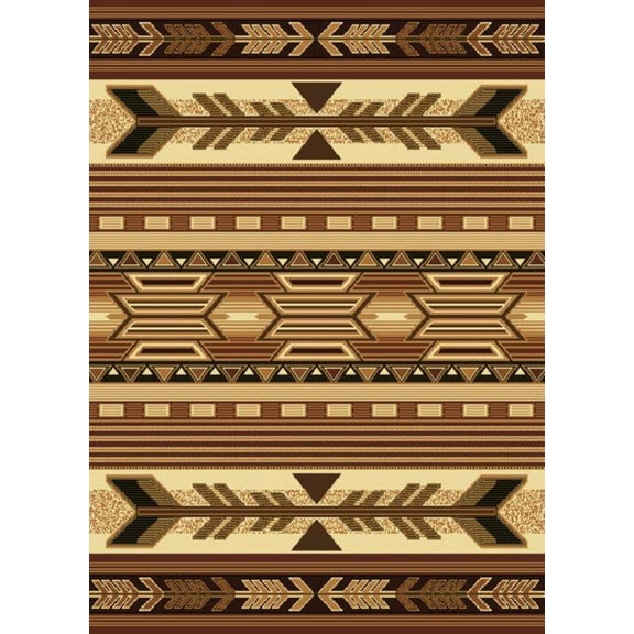 United Weavers Legends Area Rug 910-06750 Broken Arrow Black Arrows 5' 3" x 7' 2" Rectangle
