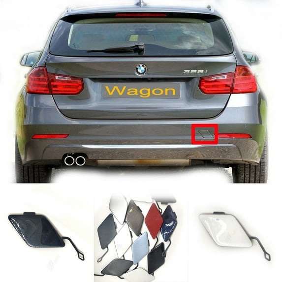 Trimla Rar Tow Cover for 12-15 BMW 3 F31 Wagon Touring Fit 316d 318d 320i 328d 328i 330d 335d 335i 2012 2013 2014 2015 Bumper Hook Eye Towing Cap