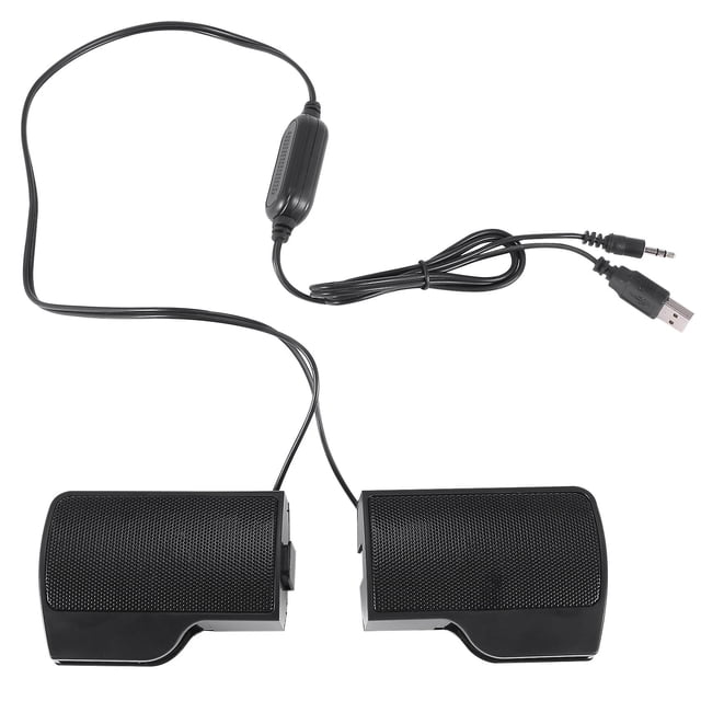 Barra de sonido de altavoz estéreo USB portátil Mini Clip para computadora portátil, PC, reproductor de música de teléfono Mp3