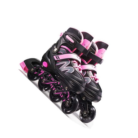 Wosthever Patines en línea ajustables para hombres, patines de Fitness transpirables para adultos, patines de ruedas de alta elasticidad, Pescar Rosa/M