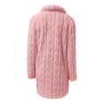 thumbnail image 5 of Women's 2025 Winter Double Breasted Plush Coat, Mid-Length Fleece Lined Trench Coat, Lapel Collar Warm Outerwear, Soft Faux Shearling Jacket, Elegant Cold Weather Protection Light Pink L, 5 of 5