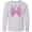 AC-Heather Grey, variant on Inktastic Breast Cancer Awareness with Butterfly Ribbon Words Long Sleeve Youth T-Shirt