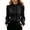 Black, variant on Womens Solid Color Stand Collar Lace Satin Blouses Long Sleeve Button up Elegant Office Shirts Trendy Tops White XXL
