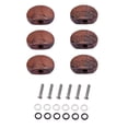 thumbnail image 3 of Maytalsory 6Pcs Coffee Colour Guitar Tuning Pegs Replacement Button Cap Handle knob Style A 1Set, 3 of 6