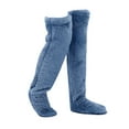 thumbnail image 3 of Calcetines peludos por encima de la rodilla, calcetines tipo pantuflas, calcetines cálidos para dormir en casa en invierno, calcetines hasta el muslo Longitud de pierna 55cm, 3 of 9