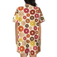 thumbnail image 3 of Kdxio Donut Print Pajamas Sets for Women Short-Sleeved Pjs with Lounge Shorts Two Piece Sleepwear S-4XL, 3 of 9