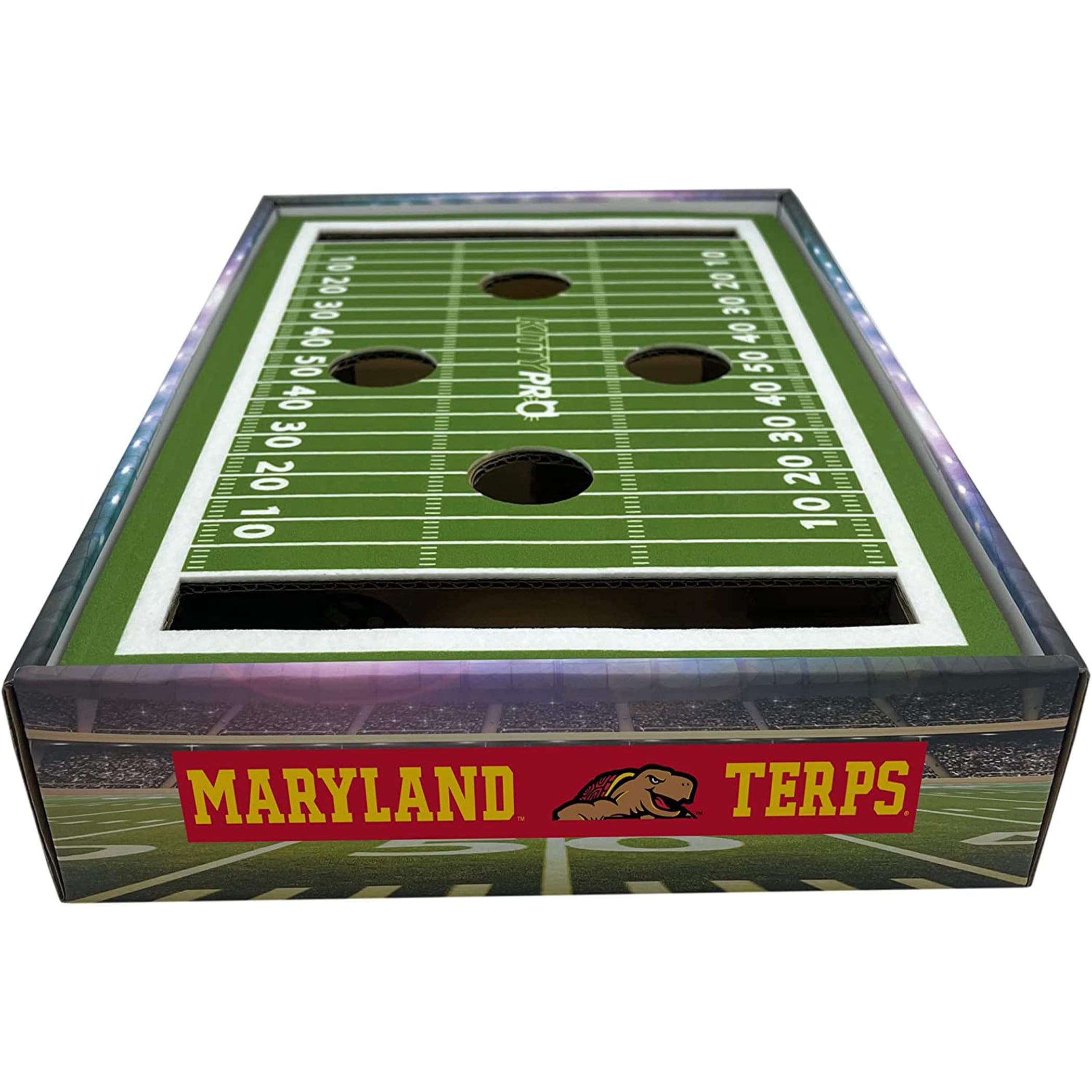 Pets First NCAA Cat Scratcher Box Football Field Designed Cat Scratcher & Lounge