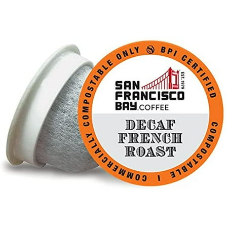 Sf Bay Coffee Decaf French Roast Compostable Coffee Pods  120 Ct.  Dark Roast  Onecup  K-Cup Compatible Including Keurig 2.0  Swiss Water Process Decaffeinated