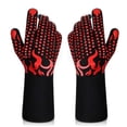 thumbnail image 3 of Guantes para asar resistentes al calor, guantes para barbacoa 1472 ℉ Guantes para hornear con calor Guantes para asar Instalación sin esfuerzo Jadeshay A, 3 of 8