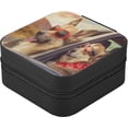 thumbnail image 3 of GZHJMY Two Driving Dog Jewelry Box for Teens Girls Women Birthday Christmas Gift, Portable PU Leather Jewelry Storage Box Mini Travel Jewelry Case for Necklace Bracelet Earrings Rings, 3 of 7