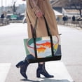 thumbnail image 4 of FORMRS Canvas Laptop Tote Bag for Women with 15.6" Computer Compartments Shoulder Handbag, Goldfish Bowl, 4 of 7