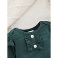 thumbnail image 4 of Set de mameluco y pantalones a cuadros verdes Doresbebe para niña, 12-18 m, 4 of 7