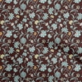 thumbnail image 1 of oneOone Cotton Poplin Twill Brown Fabric Asian Pottery Floral Dress Material Fabric Print Fabric By The Yard 56 Inch Wide, 1 of 4