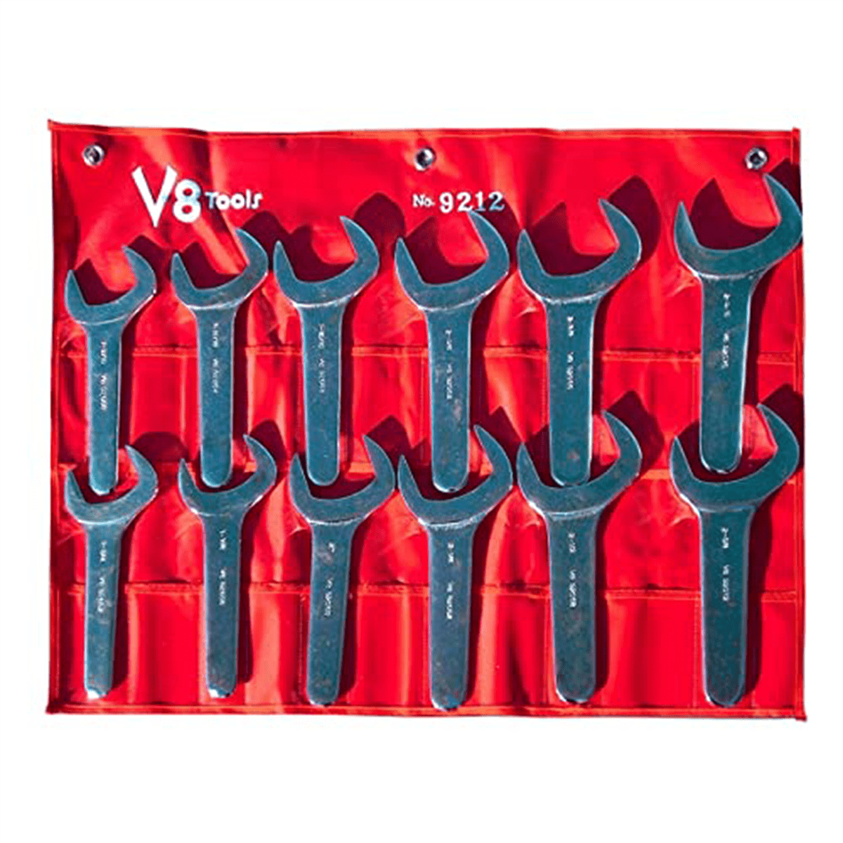 V8 Tools 9212 12-Piece Jumbo SAE Service Wrench Set