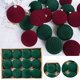 thumbnail image 3 of 12 piezas de adornos navideños de 8 cm con forma de bola verde flocada para colgar en el árbol de Navidad, para bodas, fiestas, decoración del hogar 2024, 3 of 5