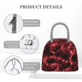thumbnail image 4 of Lukts Red Line Print Portable Lunch Bag, Lunch Bag Picnic Bag - Waterproof, Heat-insulating and Cold-insulating, Suitable for School, Work, 4 of 6