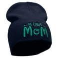 thumbnail image 4 of The Coolest Mom Embroidered 8 inch Acrylic Short Blank Beanie - Navy OSFM, 4 of 5