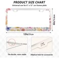 thumbnail image 2 of GZHJMY Summer Flowers License Plate Frames 2 Pack Aluminum License Plate Holder Universal Car License Plate Covers with Screw Caps Decorative, 2 of 6