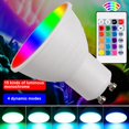 thumbnail image 3 of 4 Pcs Ampoule LED Dimmable Super Lumineuse Portable RGB GU10 CRI 82+ pour Fête, 3 of 8