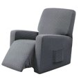 thumbnail image 4 of Protector suave de muebles de poliéster con funda antideslizante reclinable gris Sunnimix funda reclinable para sillón, 4 of 8