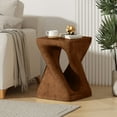 thumbnail image 2 of Miekor Furniture Twist Shape Side Table, Wood-like texture, antique brown Color 85035, 2 of 12