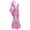 Pink, variant on TiaoBug Kids Girls Metallic Flared Dance Jumpsuit One Shoulder Bell-bottom Gymnastics Leotard Dancewear Hot Pink-A 14