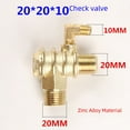 thumbnail image 2 of Premium Pure Copper 3-Way Check Valve for Dafeng 65 Belt-Driven Air Compressor (0.36/0.6MPa) - Non-Return Inlet Valve Accessory with Compact 20x19x10mm Size, Left-Side Small Hole Design for Efficient, 2 of 5