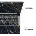 thumbnail image 4 of DesignSkinz Dark Natural Marble Surface Full-Body Skin Decal Wrap Cover for MacBook Pro 15" with Touch Bar (A1707/A1990), 4 of 9