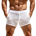 thumbnail image 2 of Htrmlpk Mini Shorts for Men's Straight-Leg Shorts Jogging Walkshort Summer Men's Lace-Up Shorts Plain Casual Breathable Comfortable Gym Shorts, 2 of 5