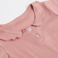 thumbnail image 6 of Summer Tops for Girls Cute Cotton Short Sleeve T-Shirts 6M-7Y Toddlers Kids Lightweight Solid Doll-Collared Pullover Going-Out Blouses Top, 6 of 8