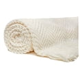 thumbnail image 5 of Chanasya Textured Knitted Super Soft Throw Blanket with Tassels Warm Cozy Lightweight Fluffy Woven Blanket for Bed Sofa Chair Couch Cover Living Bed Room Off White Throw Blanket (50x65 Inches) Cream, 5 of 10