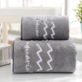 thumbnail image 4 of CASAFUN Monogrammed Towel Set, 2x Ultra Soft All Cotton Bath Towel, Highly Absorbent Quick Dry for Home Gym Pool Yoga Hotel Shower Bathroom, 4 of 6