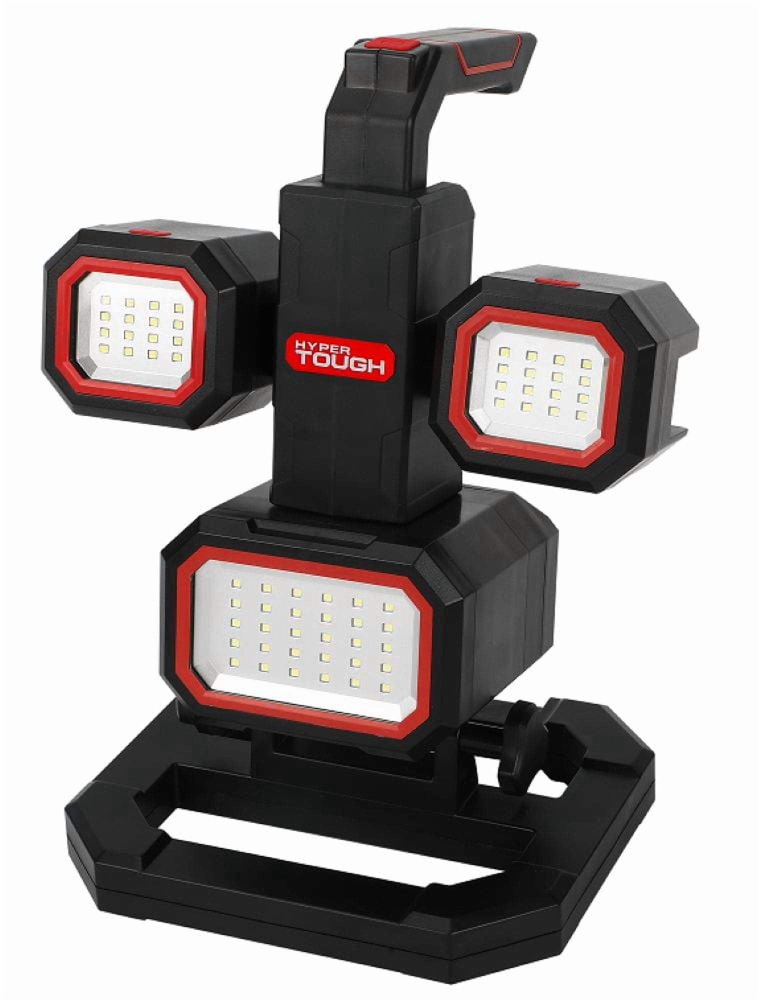 (3 pack) Hyper Tough 2000-Lumen LED Rechargeable Work Light & Detachable Spotlight