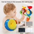 thumbnail image 3 of QUETO Jouets de bain pour les tout-petits âgés de 1 2 à 3 ans fille garçon, Jouets d'eau de baignoire pour nouveau-né Scolaire, jouet interactif multicolore durable pour bébé, belle chenille de sin, 3 of 6
