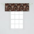 thumbnail image 2 of Grunge Window Valance, Rusty Blocks Look Print of Stripes Orderly Repeated Weathered Pattern, Curtain Valance for Kitchen Bedroom with Rod Pocket, 54" X 18", Dark Rust and Seal Brown, by Ambesonne, 2 of 2