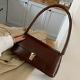thumbnail image 6 of Yibooy Women Shoulder Bag Casual Retro Tote Bag PU Leather Underarm Bag (Dark Brown), 6 of 10