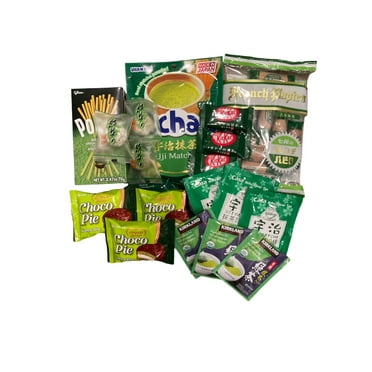 Charmed All Matcha Green Tea Asia Snack Candy Drink Box Valentine,Christmas, Holiday Gift Set; Box of 18 Counts