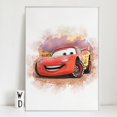 thumbnail image 4 of Decorative Cars Duel Canvas poster for children's room girl or boy - Cars and Flash McQueen 12x15 inches Unframed, 4 of 4