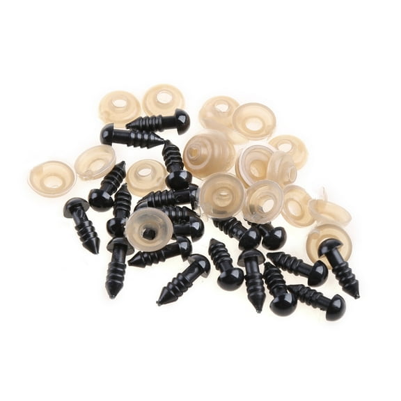 20pcs 6mm Black Plastic Safety Eyes For Teddy-Bear/Doll/Toy Animal/Felting