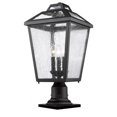 thumbnail image 1 of Z-Lite Bayland 3 Light Outdoor Pier Mount Light in Black, 1 of 1