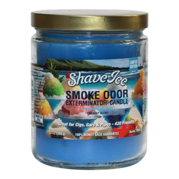 Smoke Odor Exterminator Shave Ice Scented Jar Candle 13 oz